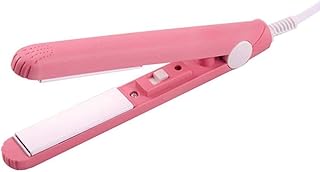 New Mini Professional Temperature Control Flat Iron Hair Straightener For Women Dryer Hair Straightening Brush And Curler Quick Hair Styler (Pink)