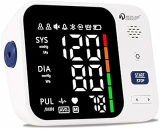 Automatic Blood Pressure Monitor | Large Display, Digital BP Machine with Voice, Rechargeable, One-Touch Use, Accurate Cuff Sphygmomanometer, Home BP