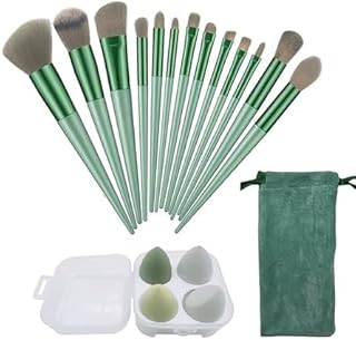 MKSL ® Makeup Brushes Set with Beauty Blender, Eyeshadow Brush Set with Cloth Bag and 4 pcs Boxed Makeup Sponges for Foundation
