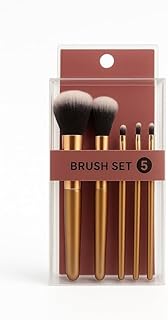 Makeup Brush Set – Professional Soft Bristles with Golden Handles & Rose Gold Ferrules, Portable Cosmetic Brushes for Foundation, Blending, Eyeshadow