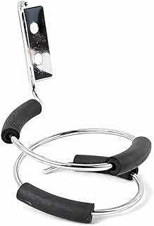 Wall Mounted Hair Dryer Holder with Rubber Grip | Stainless Steel Hair Dryer Stand for Bathroom & Salon Use