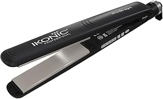 Ikonic Pro Straight Hair Straightener, Black, Floating Ceramic Plates, Nano Titanium Technology,Overheat protection