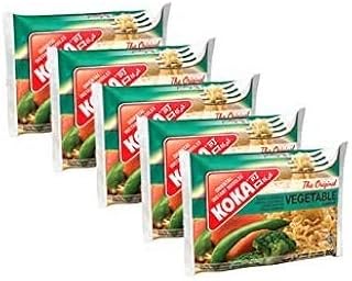 HRBS Free Oregano 50 Grams & Koka Oriental High Protein Instant Noodles The Original Vegetable Flavour(Pack Of 5) With Flavouring Oil