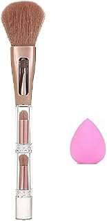 4 In 1 Makeup Brushes Set | Makeup Kit For Women Includes Eyeshadow, Contour, Eyebrow, Blending Brush | Mini Travel With Mini Blender (Pack of-2)
