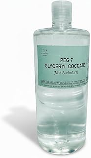 Ases PEG-7 Glyceryl Cocoate (99% Purity) 500GM - Professional Grade Coconut-Derived Emulsifier & Superfatting Agent - Ideal for Clear Body Wash, Shamp
