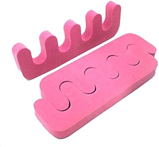 FOK Set Of 2Pc Finger Toe Separator Soft Sponge Divider Nail Paint Protector Nail Art Manicure Pedicure Tool- Random Color