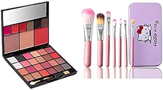 BEAUTY Eyeshadow With Brush Set Combo of All in One Makeup Kit Palette (35in1) with 7pcs Makeup Brushes Kit, Multicolor Matte & Shimmery Finish