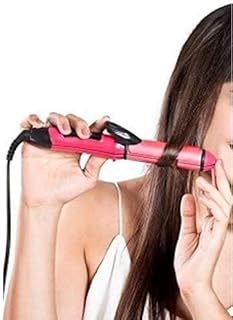 UROOJ 2 in 1 Hair Beauty Set Electric and Professional Hair Curler And Hair Straightener (Multi-Colour)