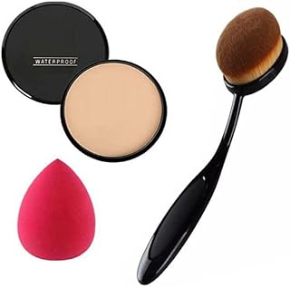 Ovking Most Beautiful Trending Compact, Foundation brush with Beauty sponge