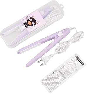 QUEBERS Mini Hair Straightener for Women - Portable Ceramic Flat Iron with Travel Case, Quick Heating, Ideal for Short Hair & Bangs, Ready in 30 secon