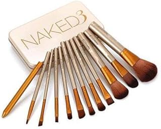 Power Brush Makeup Brush Set – 12Pcs Professional Naked Cosmetic Brushes for Face & Eyes | Soft Synthetic Bristles, Wooden Handles, Blending, Contouri