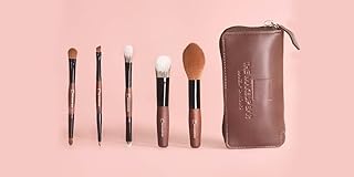 5-Piece Makeup Brush Set with Pouch | Professional, Vegan & Cruelty-Free | Face & Eye Essentials