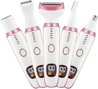 5-in-1 Trimmer for Bikini trimmers Women | Bikini Trimmer for Women | Eyebrow Trimmer & Hair Removal Machine | 90 Mins Runtime