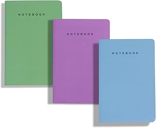 Carnet Classic A5 Aesthetic Diary/Journal/Stationery Pal/Mini Diary/Notebook Set for School/College/Office Women and Men (196 Pages, Ruled, Pack of 3,