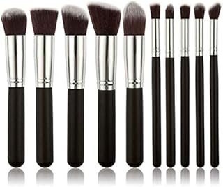 Professional Makeup Brush Set 10 Pcs Face Eye Makeup Brushes Foundation Powder Blush Contour Eyeshadow Blending Brush Kit Soft Synthetic Bristles Cosm