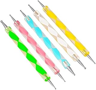 Belicia 5 pc 2 Way Dotting Pen Tool Nail Art Tip Dot Paint Manicure kit