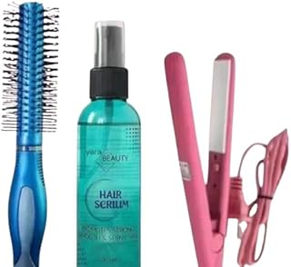 2-in-1 Professional Hair Straightener and Styling Set with Nourishing Keratin-Infused Serum for Silky Smooth Results