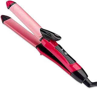 NHC 2009 2 in 1 Hair Straightener and Curler (Pink)(Straightener&curler for women & men) B463