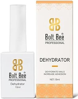 Bolt Bee Nail Dehydrator for Acrylic and Gel Nail Polish Prevent Lifting, Acid-Free Nail Prep Dehydrator Base Varnish Manicure Bonder Liquid for UV Ge