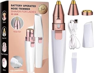 Sk 2025 New Painless Lip Hair Removel 2 in 1 Hair Removing White Eyebrow Trimmer 2 in 1 Painless Eyebrow Trimmer and Facial Hair removel 2 in 1 jari F