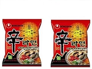 Nongshim Shin Ramyun Instant Noodles 120 Gm (Pack Of 2) Vegetarian,Spicy,Regular