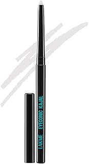 Lakme Eyeconic Kajal, Matte Waterproof Kohl, Smudgeproof Kajal Pencil that lasts 24 Hrs, White, 0.35g