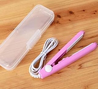 Mini hair straightener portable professional range With Plastic Storage Box for women, teen girls and hair stylists (Random Color) B749