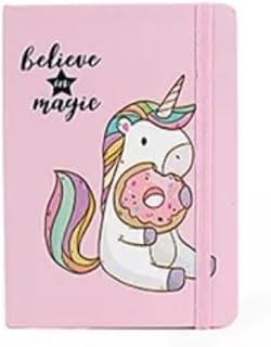 BHIVE Cartoon Hardcover A5 Notebooks School Supplies Writing Works Notepad for Office Work Stationary Kit Birthday Return Gifts for Kids (Black) (Pink