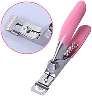 CHIROGRAPHYFalse Nail Clipper Acrylic Nail Tips Cutter, Professional Stainless Steel Nails Clipper Nail Art Kit Nail Catcher Trimmer Manicure Tool for