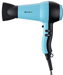 Havells 2000W Hair Dryer|2 Heat Settings (Hot/Warm) With Cool Shot|Thin Concentrator|Heat Balance Technology|Hair Brush Included|Midnight Black|Perfec