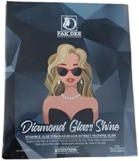DIAMOND GLASS SHINE FACIAL KIT Radiant Diamond Cellular Radiance Facial Kit | With Diamon Dust & Cinnamon | For All Skin Types