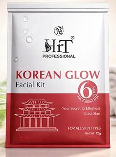 KOREAN GLASS HRT Facial kit (6 steps) in 1 Pack Brightening, Hydrating & Anti-Ageing Facial Kit for Women | Bridal Glow, Whitening & Salon Facial Ritu