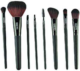 GUBB Makeup Brush Set Of 8 Makeup Brushes - Powder, Foundation, Flat Eyeshadow, Blush, Mascara, Eyeliner, Lip & Eyeshadow Blending Brush - High Defini