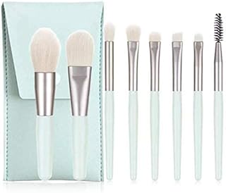MODI ENTERPRISE ELITEWAVE 8 PCS Mini Makeup Brush Set, Portable Foundation Brush Kit with Storage Leather Bag, Cosmetic Brushes, Synthetic Makeup Brus