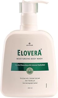 Elovera Body Wash Glenmark 250Ml, Enriched With Aloe Vera & Vitamin E, Intense Moisturising Formula I Hydrates And Makes The Skin Soft And Healthy I L