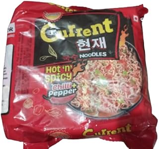 Current Hot 'n' Spicy Chilli+Pepper Non Veg Soup Noodles 200gms (2 * 100gms) Nepali tasty instant easy to make Hot & Spicy noodle_Package include 2 Pi