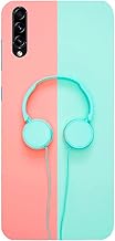 Premium ''Headphone''' Printed Hard Mobile Back Cover for Samsung Galaxy A70 / Samsung Galaxy A70s, Designer & Attractive Case for Your Smartphone