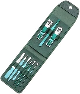 Professional 9-in-1 Manicure Pedicure Set for Men & Women – Stainless Steel Grooming Kit with Nail Clippers, Cuticle Tools & Eyebrow Care in Portable