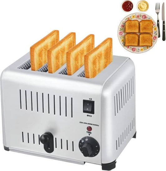 KHUSHI UDYOG Commercial 4-Slice Toaster Extra Wide Slot...