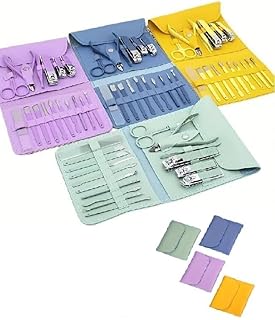 Stainless Steel Professional Manicure Set Nail Cutter For Women Nail Scissors Luxury Grooming Kit Manicure Pedicure Kit For Women Nail Acne Remover ne