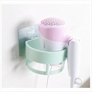 HAIR DRYER HOLDER-Wall Hanging Hair Dryer Hook Holder Rack, Wall Mounted Bathroom Blow dryer (1 Pc) (Green)