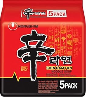 Shin Ramyun Instant Noodles 120grams*5Pack (Pack of 5) (Imported)