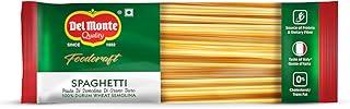 Del Monte Foodcraft Spaghetti Pasta 400g | 100% Durum Wheat/Semolina/Sooji Healthy Pasta | No Maida | Authentic Italian Taste | High Protein & Fibre |