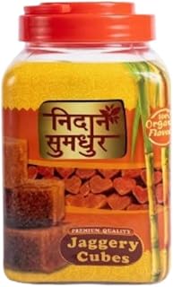 Nidan Sumadhur Jaggery Cubes 1kg – 100% Natural Sugarcane Jaggery | No Chemicals or Preservatives | Rich in Iron | Healthy Sweetener for Tea, Coffee &