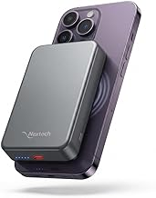 Nextech 10000mAh MagSafe Wireless Power Bank, 15W Wireless Charging for iPhone 16/15/14/13/12, 22.5W Fast Charging, USB-C & USB-A Output, Compact Mini