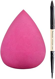 Midazzle Ultra Soft Makeup Sponge Beauty Blender (BB3001) With Wooden 2 In 1 Lip Filler and Lip Liner Brush Makeup Brush for Makeup Beauty with Smooth