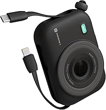 Portronics Power Shutter 10000mAh 15W Magnetic Wireless Fast Charging Powerbank with in-Built Type C & 8 Pin Cable, 22.5W Type C PD Output, Type C Bid