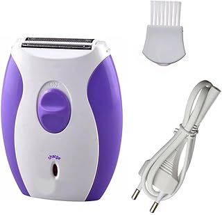 Professional electric high power long lasting fully waterproof heavy duty face for women epilator(White, Purple)