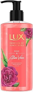 LUX Rose & Aloe Vera, Shimmering Body Wash, 400 ml, for Bright and Soft Skin, with 100% Natural Origin Rose Extract & Aloe Vera, Soap-Free, Paraben-Fr