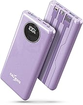 Callmate 10000mAh Power Bank, 23W Fast Charging with Type C PD & Built in 3 in 1 Cables, 4 Output Ports & 3 Input, Digital Display (23 W, Power Delive